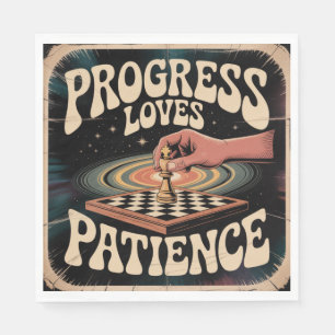 Progress Loves Patience Napkin