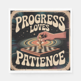 Progress Loves Patience Napkin