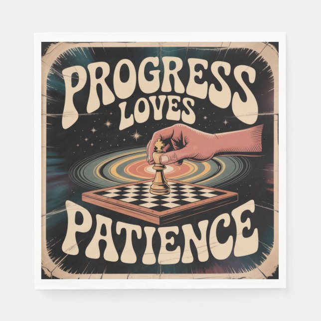 Progress Loves Patience Napkin (Front)