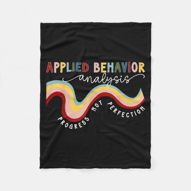 Progress Not Perfection Applied Behavior Analysis  Fleece Blanket (Front)