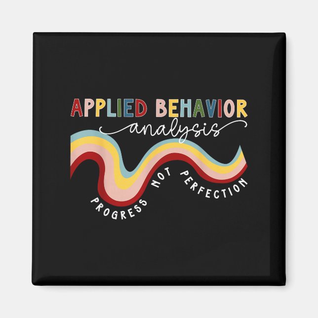 Progress Not Perfection Applied Behavior Analysis  Magnet (Front)