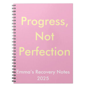 Progress Not Perfection - emotional healing Notebook