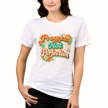 Progress Not Perfection Floral Retro Motivational