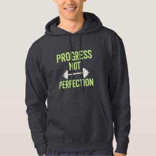 Progress Not Perfection – Inspirational Gym Hoodie