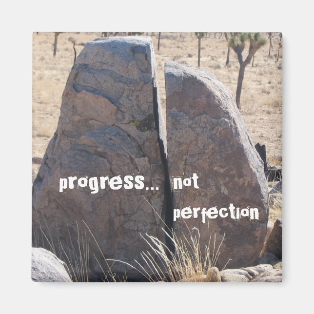 Progress not perfection magnet (Front)