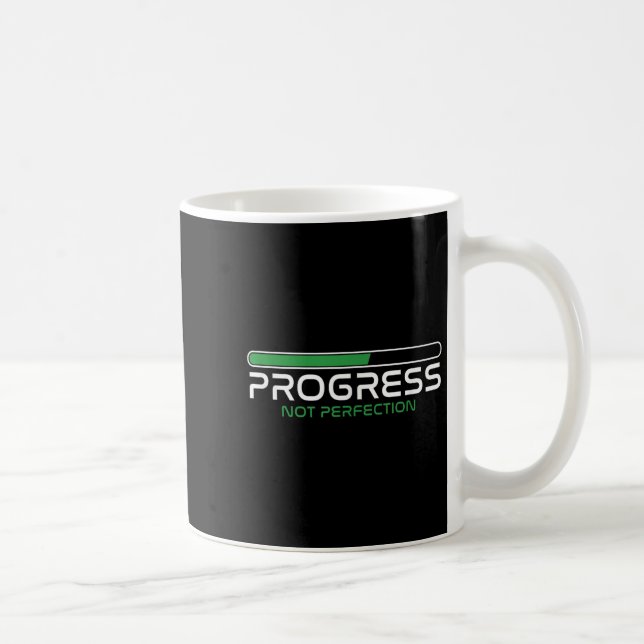 Progress Not Perfection _ Motivation Insration  Coffee Mug (Right)
