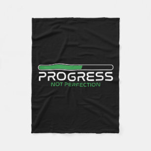 Progress Not Perfection _ Motivation Insration  Fleece Blanket