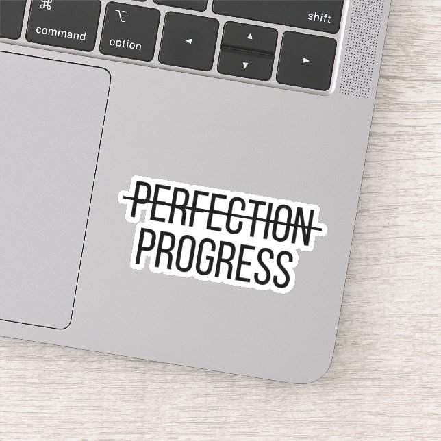 Progress Not Perfection Motivational Sticker (Detail)
