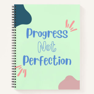 Progress not Perfection Spiral notebook