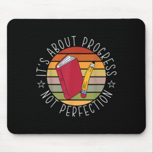 Progress Not Perfection Testing Day Teacher  Mouse Pad