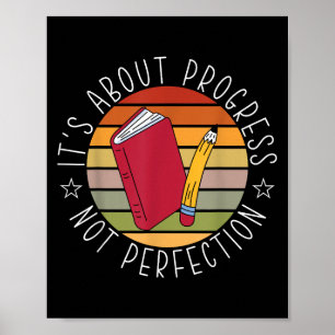 Progress Not Perfection Testing Day Teacher  Poster