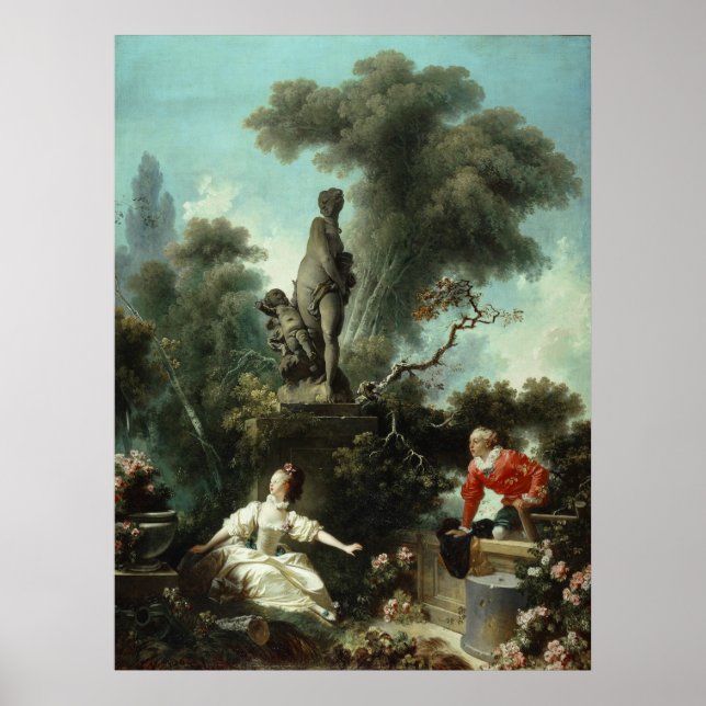 Progress of Love (Top Panel) – Fragonard Poster (Front)