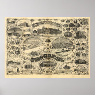 Progress of St Louis - 1884 (Vogel) BigMapBlog.com Poster