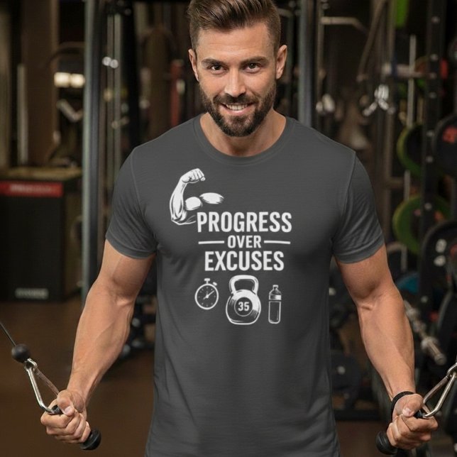 Progress Over Excuses – Motivational T-Shirt (Creator Uploaded)
