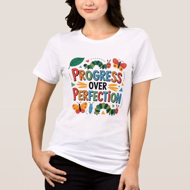 Progress Over Perfection Back to School Tri-Blend Shirt (Front)