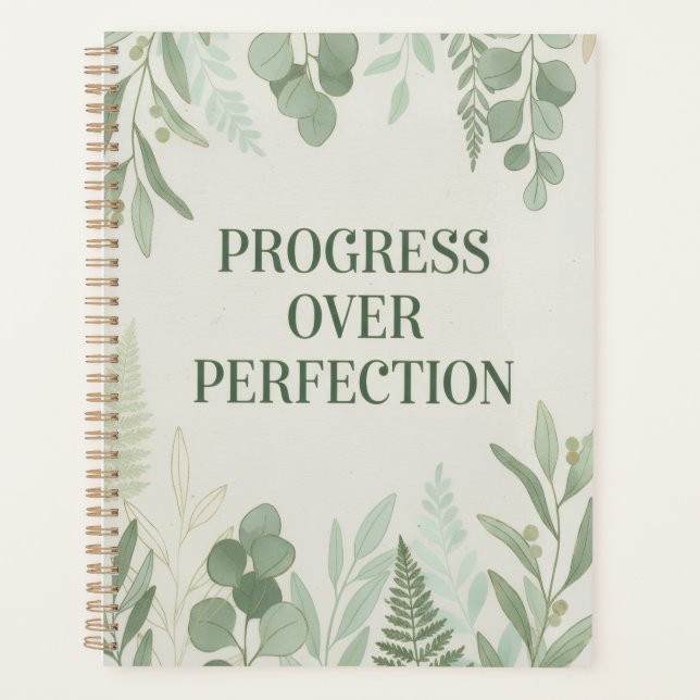 Progress over Perfection Journal Planner (Front)