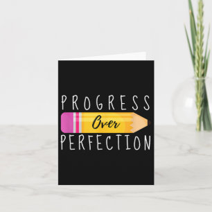 Progress Over Perfection Motivational Back To Scho Card