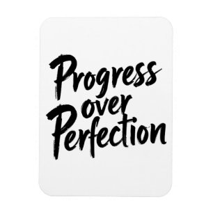 Progress Over Perfection – Motivational Handwritte Magnet