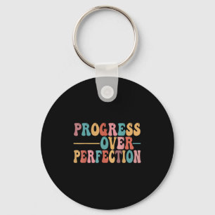 Progress Over Perfection Motivational Teacher For Key Ring