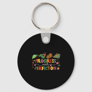 Progress Over Perfection Motivational Teacher For Key Ring
