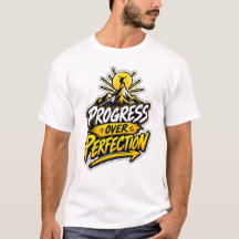 Progress Over Perfection Mountain Climber Motivati