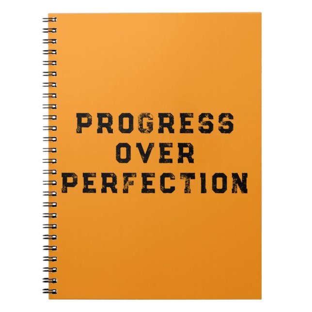 Progress Over Perfection  Notebook (Front)