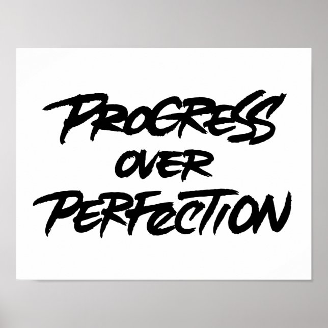 Progress Over Perfection Poster (Front)