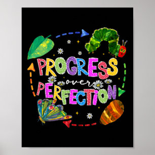Progress Over Perfection Teacher Back To School  Poster