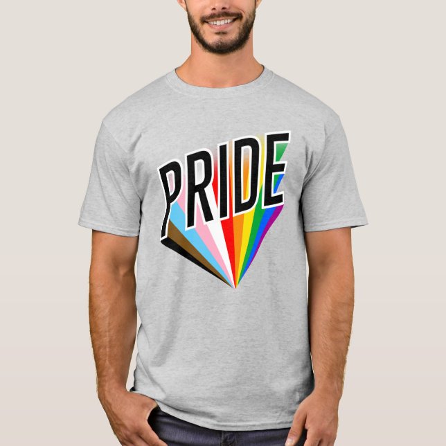 Progress Pride Burst T-Shirt (Front)