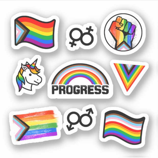 Progress Pride Collection Sticker (Front)