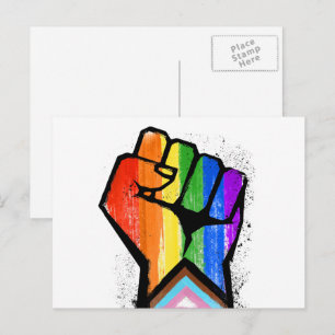 Progress Pride Fist Postcard