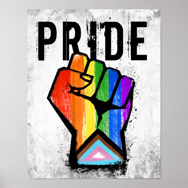 Progress Pride Fist Poster (Front)