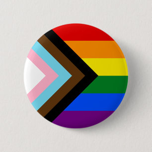 Progress Pride Flag 6 Cm Round Badge