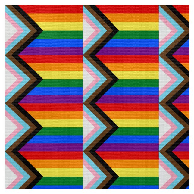 Progress Pride Flag LGBTQ+ Fabric (Swatch)