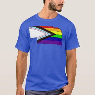 Progress pride flag Nebraska T-Shirt