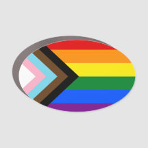 Progress Pride Flag Oval