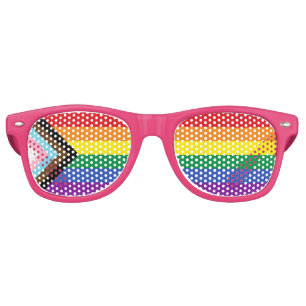 Progress Pride Flag Pink Retro Party Sunglasses