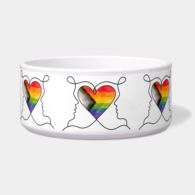 Progress Pride Heart Line Art (Front)