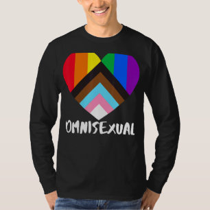 Progress Pride Rainbow Flag Inclusivity Heart Omn T-Shirt
