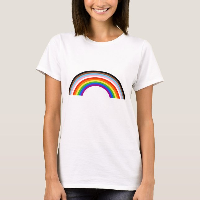 Progress Pride Striped Rainbow Arch T-Shirt (Front)