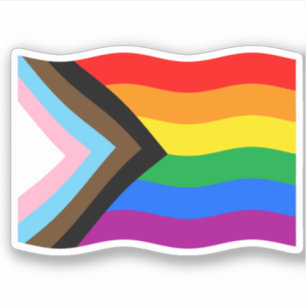 Progress Pride Waving Flag