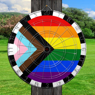 Progress Rainbow Flag darts, Pride & LGBTQ Dartboard