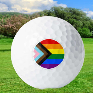 Progress Rainbow Flag Golf Balls, Pride, LGBTQ  Balls