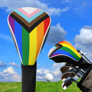 Progress Rainbow Flag golf, Pride golfing / LGBTQ Golf Head Cover