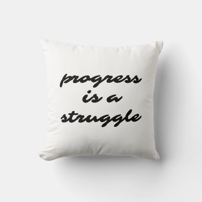 Progress Throw Pillow (Front)