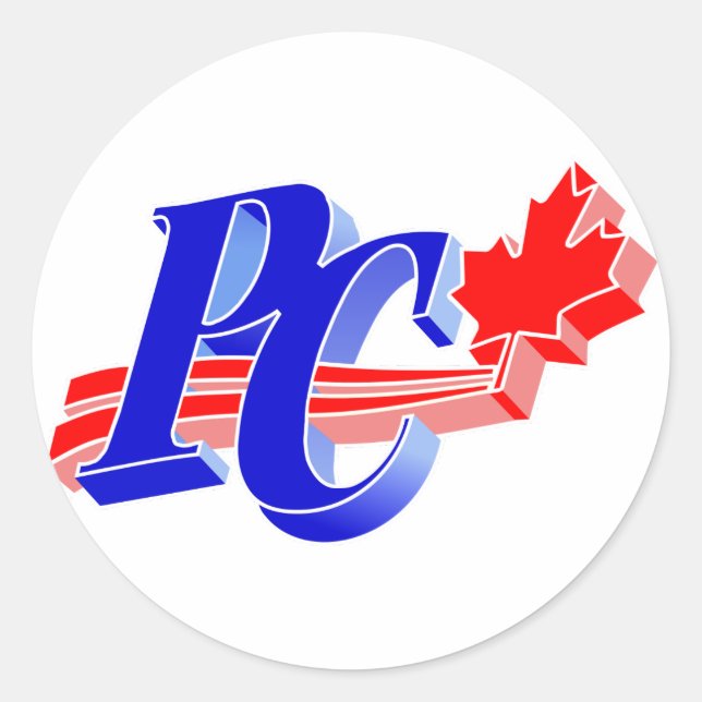 Progressive Conservative Old Party Logo Classic Round Sticker (Front)