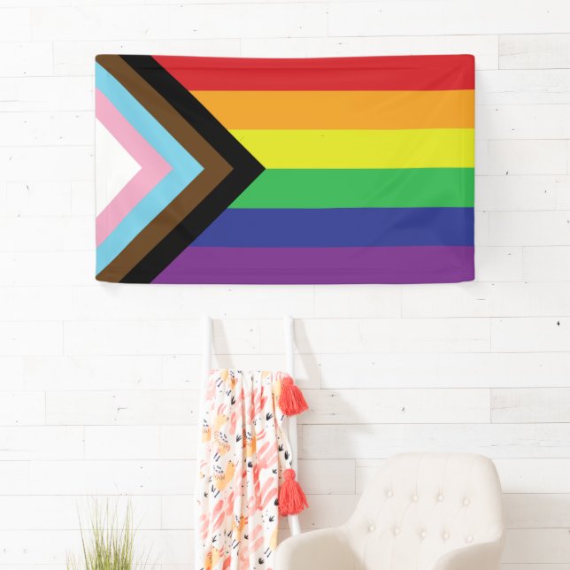Progressive LGBTQIA Flag Banner (Insitu)