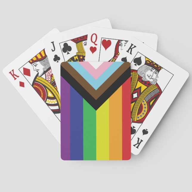 Progressive LGBTQIA Flag Playing Cards (Back)