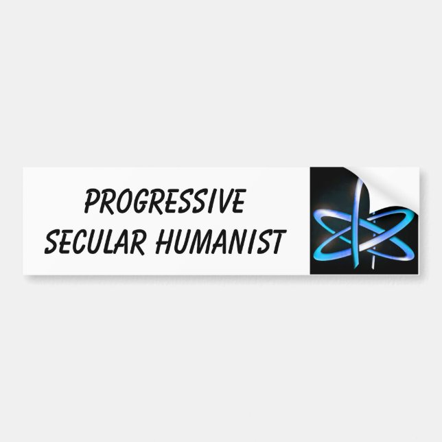 Progressive Secular Humanist - Blue Bumper Sticker (Front)