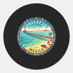 Progresso Mexico Cruise Destination  Classic Round Sticker